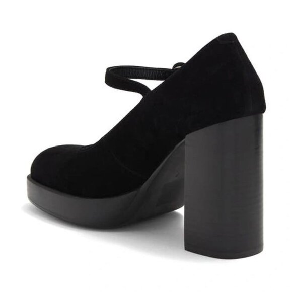 JEFFREY CAMPBELL Kenzley Platform Mary Jane Pumps Heels Size 10 Black Suede NEW - Picture 3 of 12